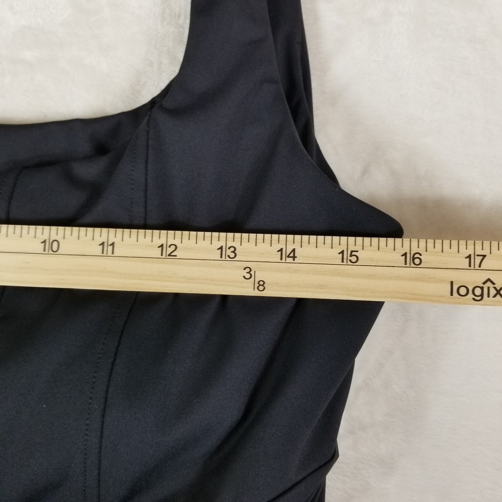 HALARA Black Square-Neck Midi Dress with Side Slit. NWT - Picture 11 of 13